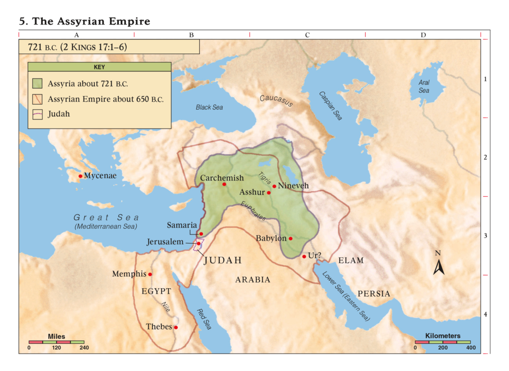 who did the assyrians conquer in 722 bce