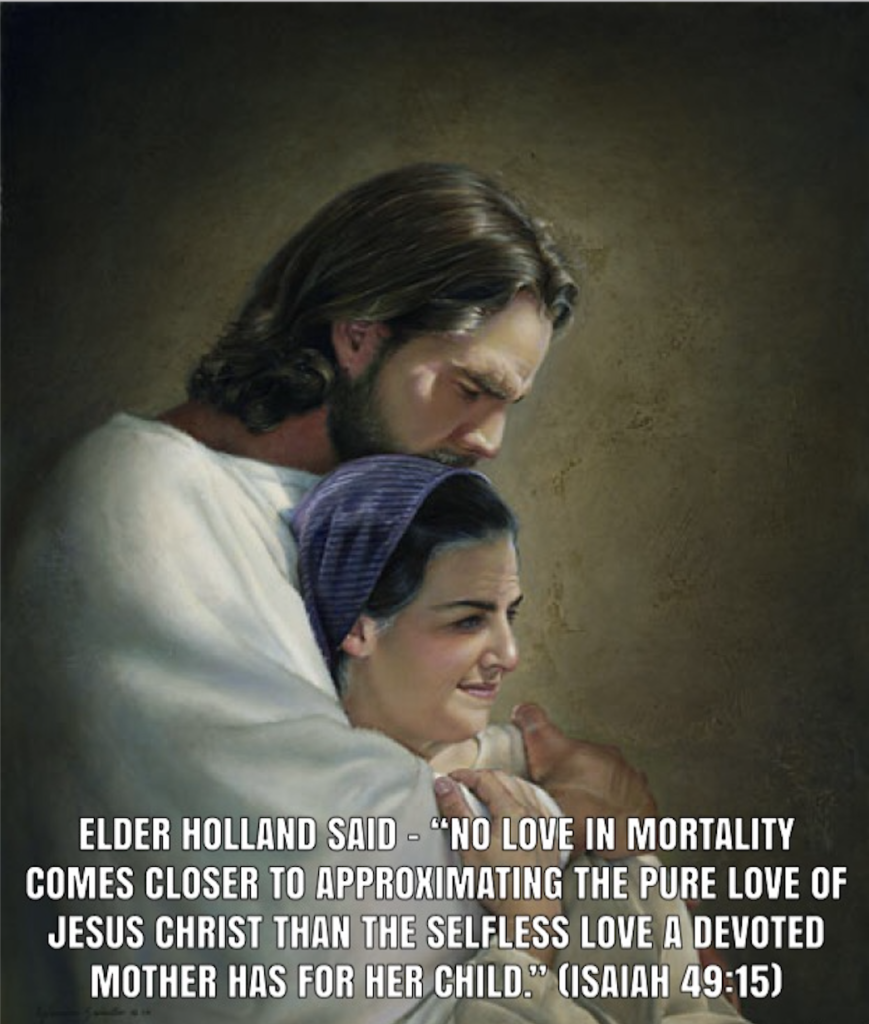 Christ Comforting a Mother with Holland quote